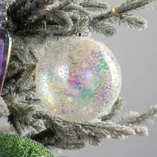 Iridescent Textured Ball Ornament - 6” - Joy By