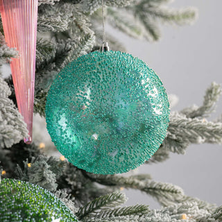 Iridescent Textured Ball Ornament - 6” - Joy By