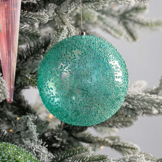 Iridescent Textured Ball Ornament - 6” - Joy By