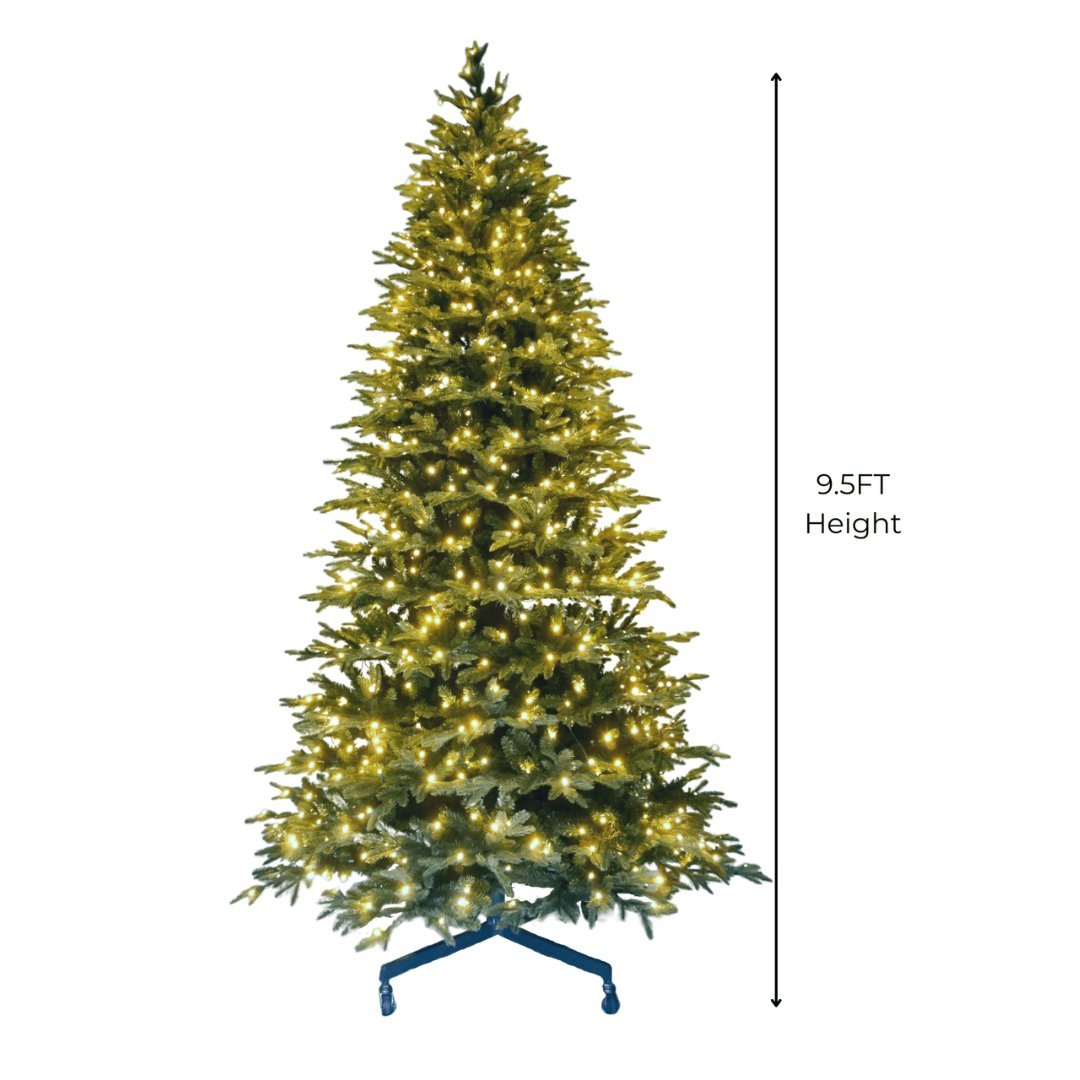 Joy By 9.5' Pre - lit Fraser Fir Christmas Tree with 1000 Warm White LED Lights - Joy By