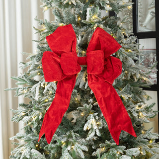 Large Red Festive Bow - Joy By