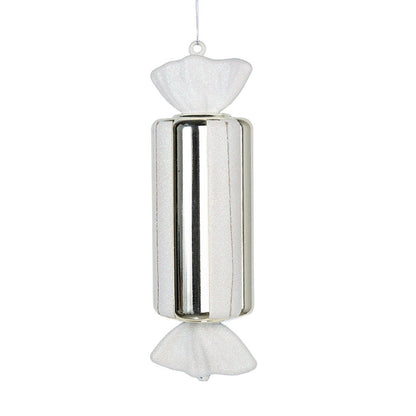 Matte White & Shiny Champagne 12" BonBon Ornament - Joy By