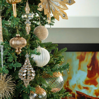 Metallic Gold Starburst Ornament - Joy By