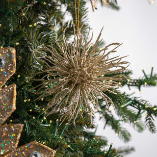 Metallic Gold Starburst Ornament - Joy By