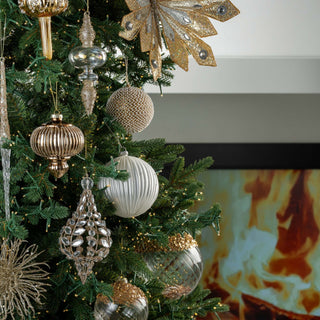 Metallic Gold Starburst Ornament - Joy By