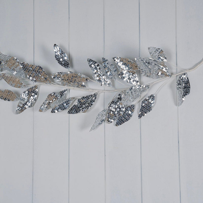 Metallic Silver Foliage Garland