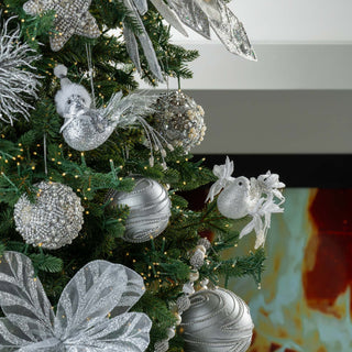 Metallic Silver Starburst Ornament - Joy By