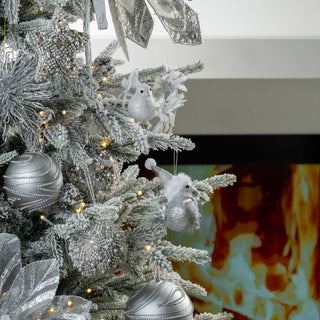 Metallic Silver Starburst Ornament - Joy By