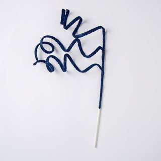Midnight Blue Glitter Twirl Pick - Joy By