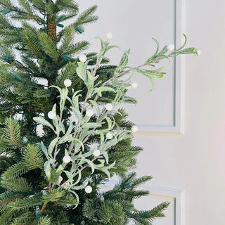 Mistletoe White Berries Pick - Joy By