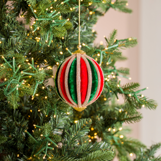 Multi-Crystal Lace Ivory 4" Ball Ornament - Joy By