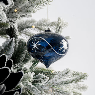 Navy Blue Onion Ornament - Joy By