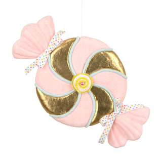 Pastel Pink & Gold Candy Ornament - Joy By