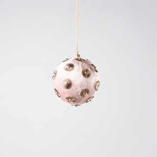 Pink Sunflower Stud Velvet Ornament - Joy By