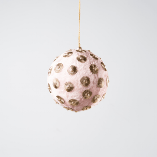 Pink Sunflower Stud Velvet Ornament - Joy By