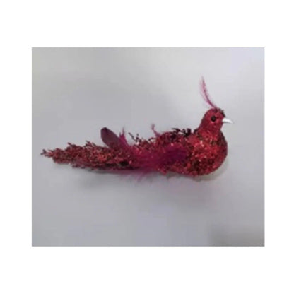 Red Bird Clip on Ornament - Joy By