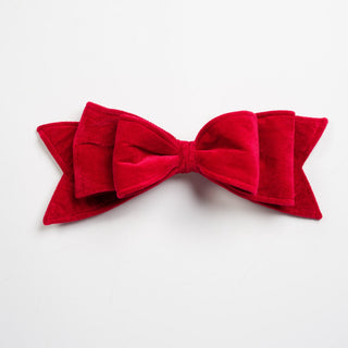 Red Fabric Bow Without Tails 6" - Joy By