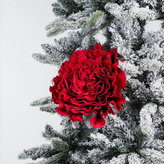 Red Foam 8" Carnation with Red Glitter - Joy By