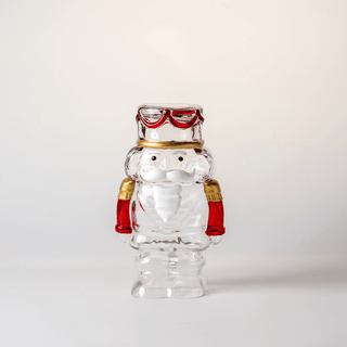 Red & Gold Clear Glass Nutcracker - Joy By
