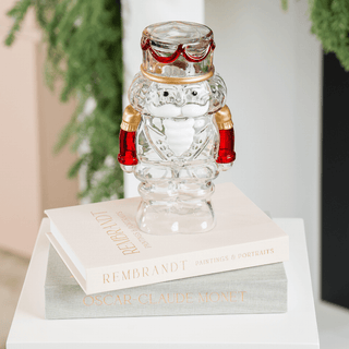 Red & Gold Clear Glass Nutcracker - Joy By