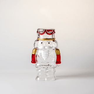 Red & Gold Clear Glass Nutcracker
