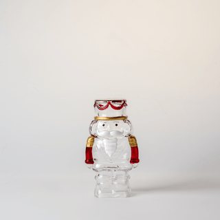 Red & Gold Clear Glass Nutcracker