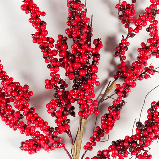 Red Real Touch Mini Berry Stem Pick 28" - Joy By