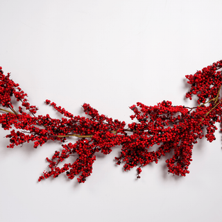 Red Real Touch Thin Berry Garland - Joy By