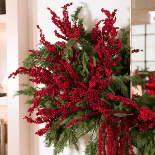 Red Real Touch Thin Berry Garland - Joy By