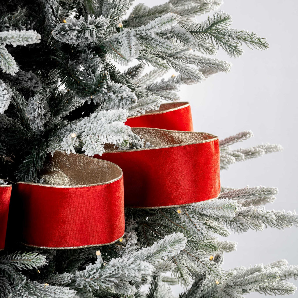 Red Wired Edge Christmas Ribbon Decoration | Joy By – Joy By