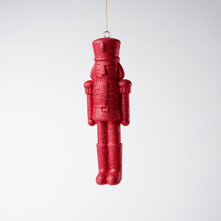 Red Shatterproof 12" Glitter Nutcracker Ornament - Joy By