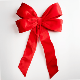 Red Velvet Festive Bow Topper - Joy By