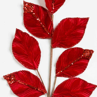 Red Velvet Leaf Pick - Joy By