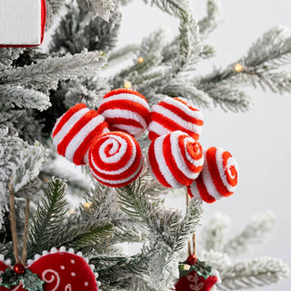 Red & White Peppermint Ball Pick - Joy By