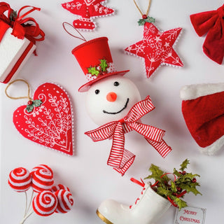 Red & White Peppermint Ball Pick - Joy By