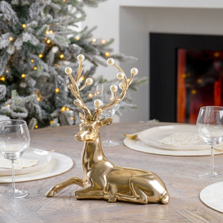 Resin Deer With Pearl Antler - Joy By