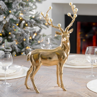 Resin Deer With Pearl Antler - Joy By