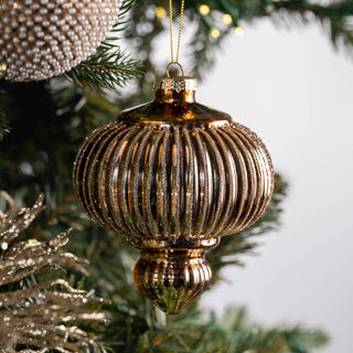 Ribbed Drop Ornament - Joy By