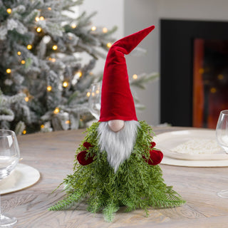 Santa's Elf Hat Table Top with Foliage - Joy By