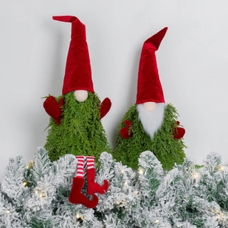 Santa's Elf Hat Table Top with Foliage - Joy By