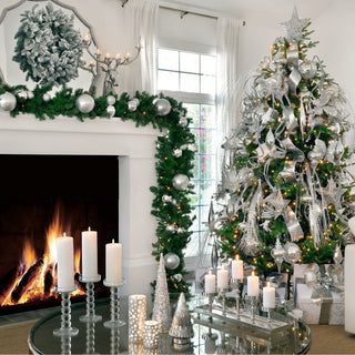 Shiny Silver 6" Ball Ornament - Joy By