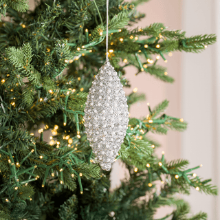 Silver Adorned Finial Ornament - Joy By