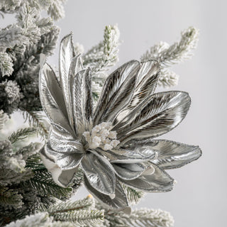 Silver Blooming Magnolia Pick with Pearl buds - Joy By
