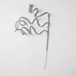 Silver Glitter Twirl Pick - Joy By