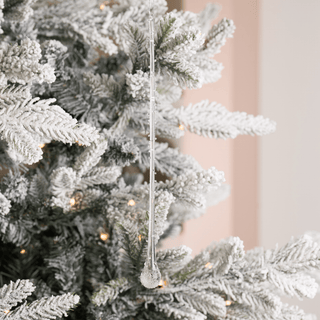 Solid Clear Glass Drop Ornament - Joy By