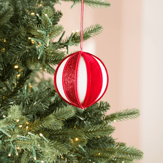Striped Ball Ornament 5" - Joy By