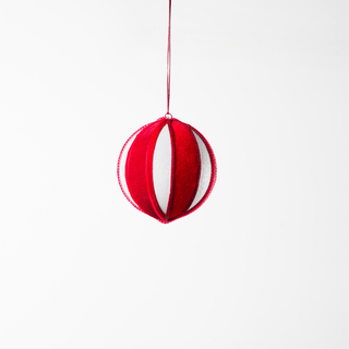 Striped Ball Ornament 5" - Joy By