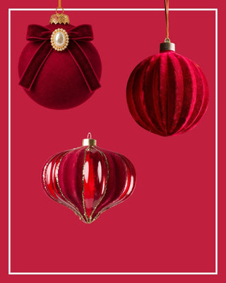The Burgundy Ornament Set - Joy By