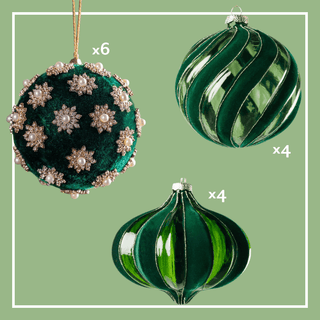 The Emerald Ornament Set - Joy By
