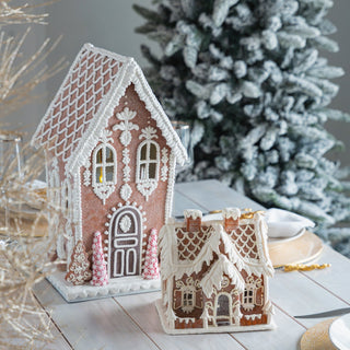 Traditional Gingerbread House with LED Lights - 20" - Joy By